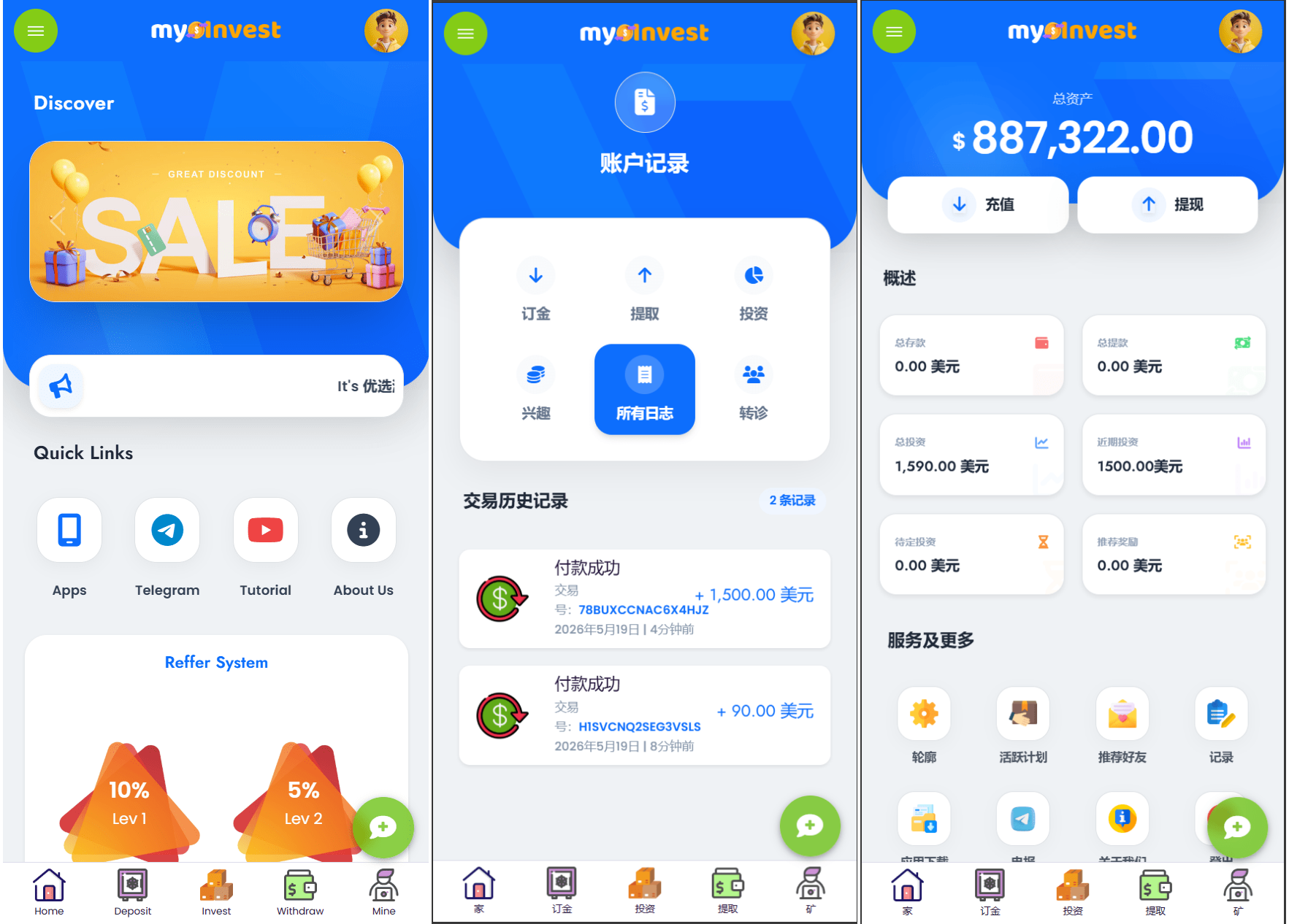 多语言自定义产品系统/企鹅养殖投资返利/一键安装-墨痕源码库